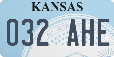 KS license plate 032AHE