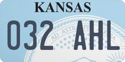 KS license plate 032AHL