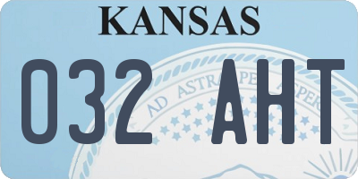 KS license plate 032AHT