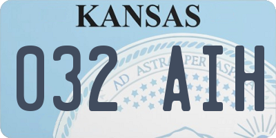 KS license plate 032AIH