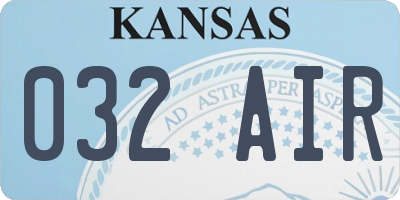 KS license plate 032AIR