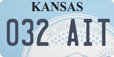 KS license plate 032AIT