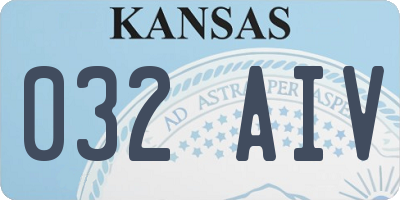 KS license plate 032AIV