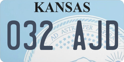 KS license plate 032AJD