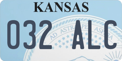 KS license plate 032ALC