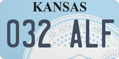 KS license plate 032ALF