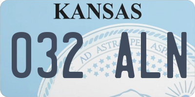 KS license plate 032ALN