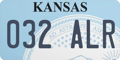 KS license plate 032ALR