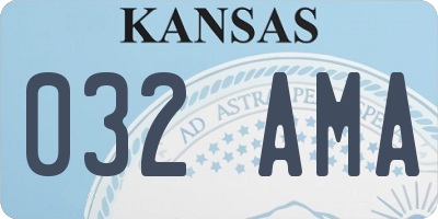 KS license plate 032AMA