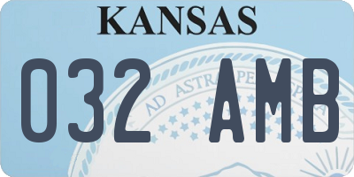 KS license plate 032AMB