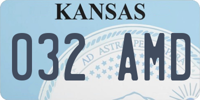 KS license plate 032AMD