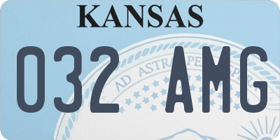 KS license plate 032AMG