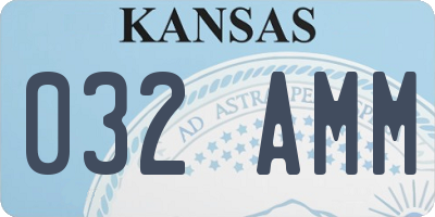 KS license plate 032AMM