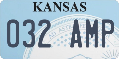 KS license plate 032AMP