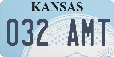 KS license plate 032AMT