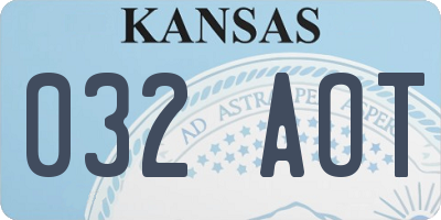 KS license plate 032AOT