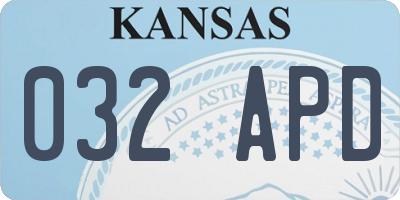 KS license plate 032APD