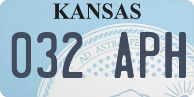 KS license plate 032APH