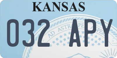 KS license plate 032APY