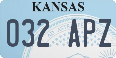 KS license plate 032APZ