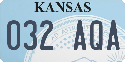 KS license plate 032AQA