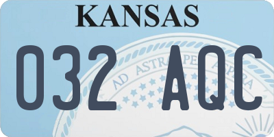 KS license plate 032AQC