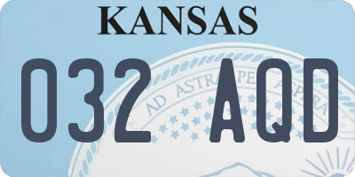 KS license plate 032AQD