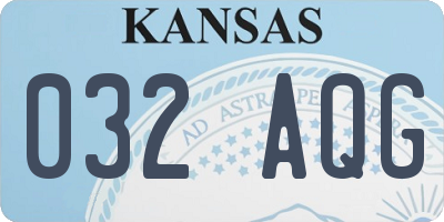 KS license plate 032AQG