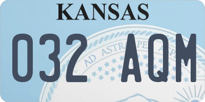 KS license plate 032AQM