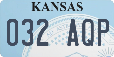KS license plate 032AQP
