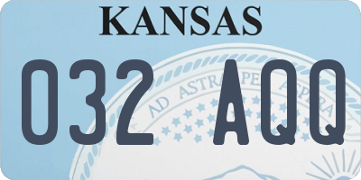 KS license plate 032AQQ