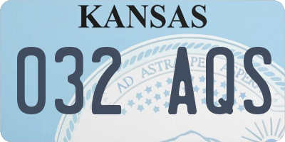 KS license plate 032AQS