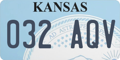 KS license plate 032AQV
