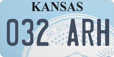 KS license plate 032ARH