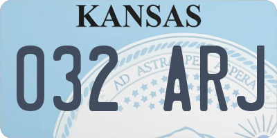 KS license plate 032ARJ
