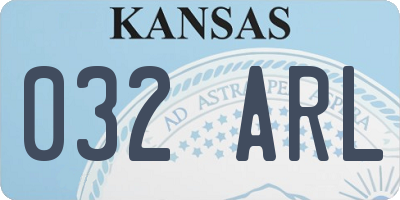 KS license plate 032ARL