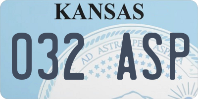 KS license plate 032ASP
