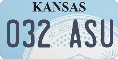 KS license plate 032ASU