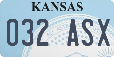 KS license plate 032ASX
