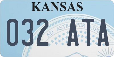 KS license plate 032ATA