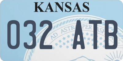 KS license plate 032ATB