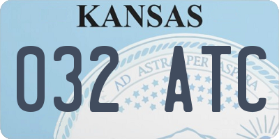 KS license plate 032ATC