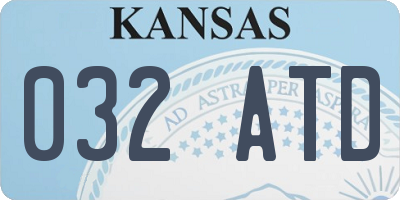 KS license plate 032ATD