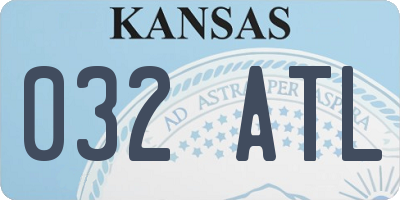 KS license plate 032ATL