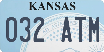 KS license plate 032ATM