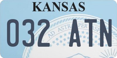 KS license plate 032ATN