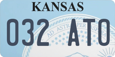 KS license plate 032ATO
