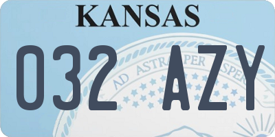 KS license plate 032AZY