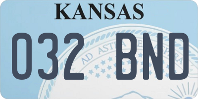 KS license plate 032BND