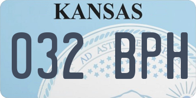 KS license plate 032BPH